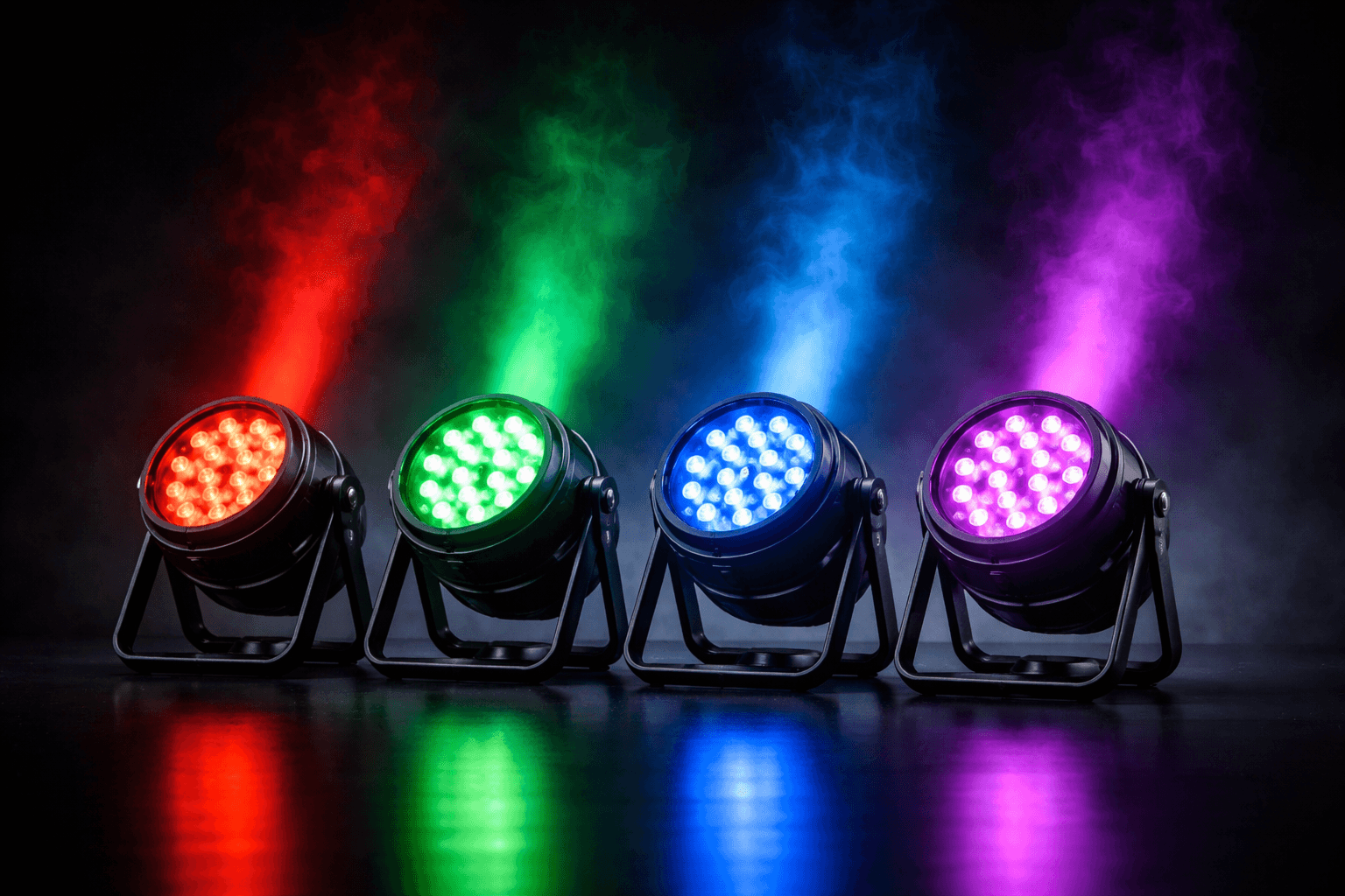 LED Beleuchtung Set (4x Eurolite LED PARty Spot Silent RGB/WW) mieten in Hamburg